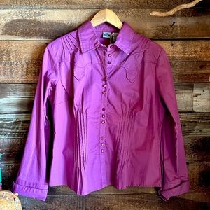 Southwestern Style Button Up Blouse